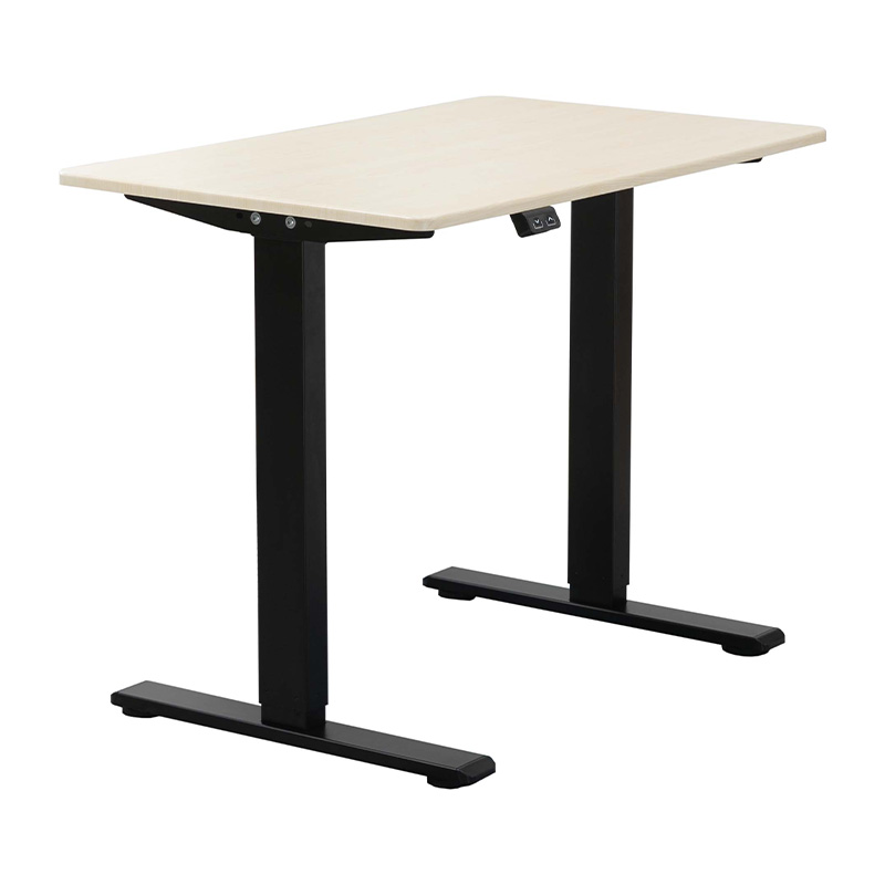 RXD1-1-2RR Mini Walnoot Rechthoekig Omgekeerde 2-traps kolommen Koudgewalst staal Elektrisch Enkele motor Intelligente in hoogte verstelbare sta-bureaus